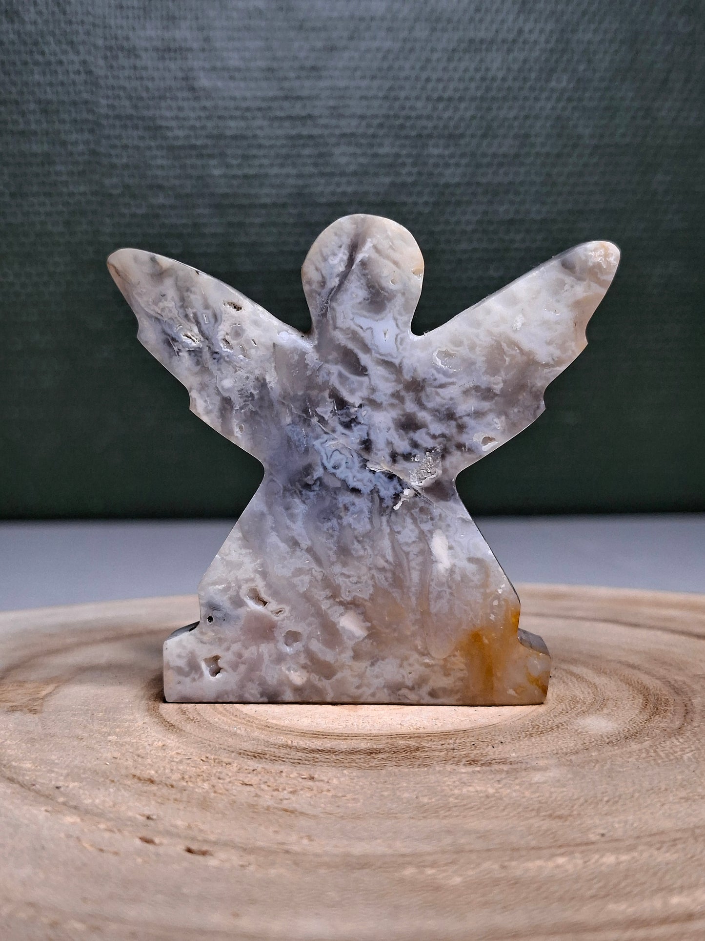 NOUVEAU - Ange en agate plume