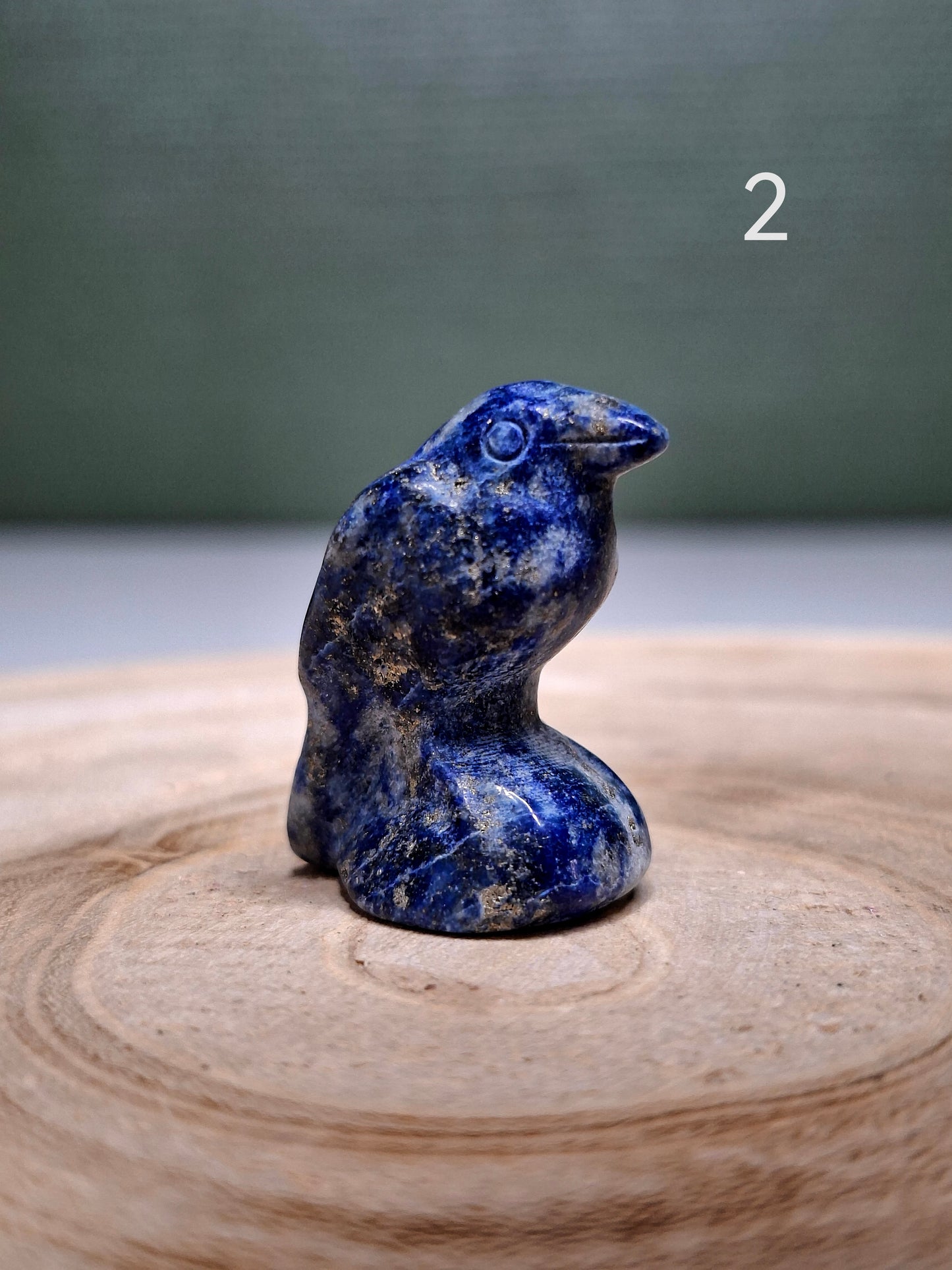 NOUVEAU - Corbeau en lapis lazuli