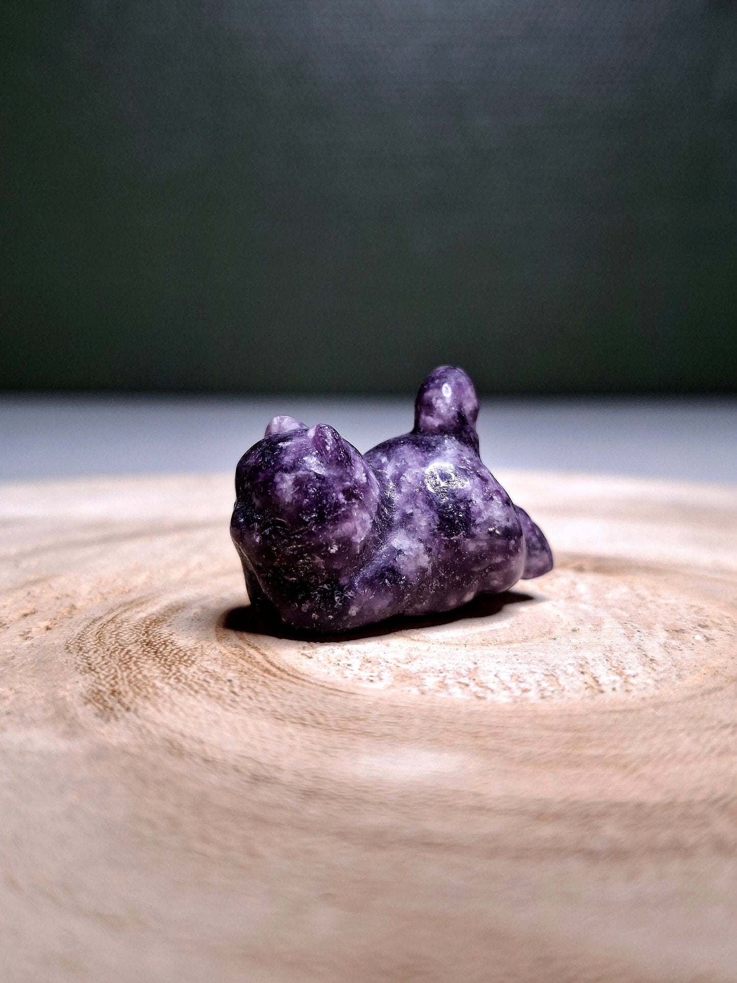 NOUVEAU - Chat en lépidolite