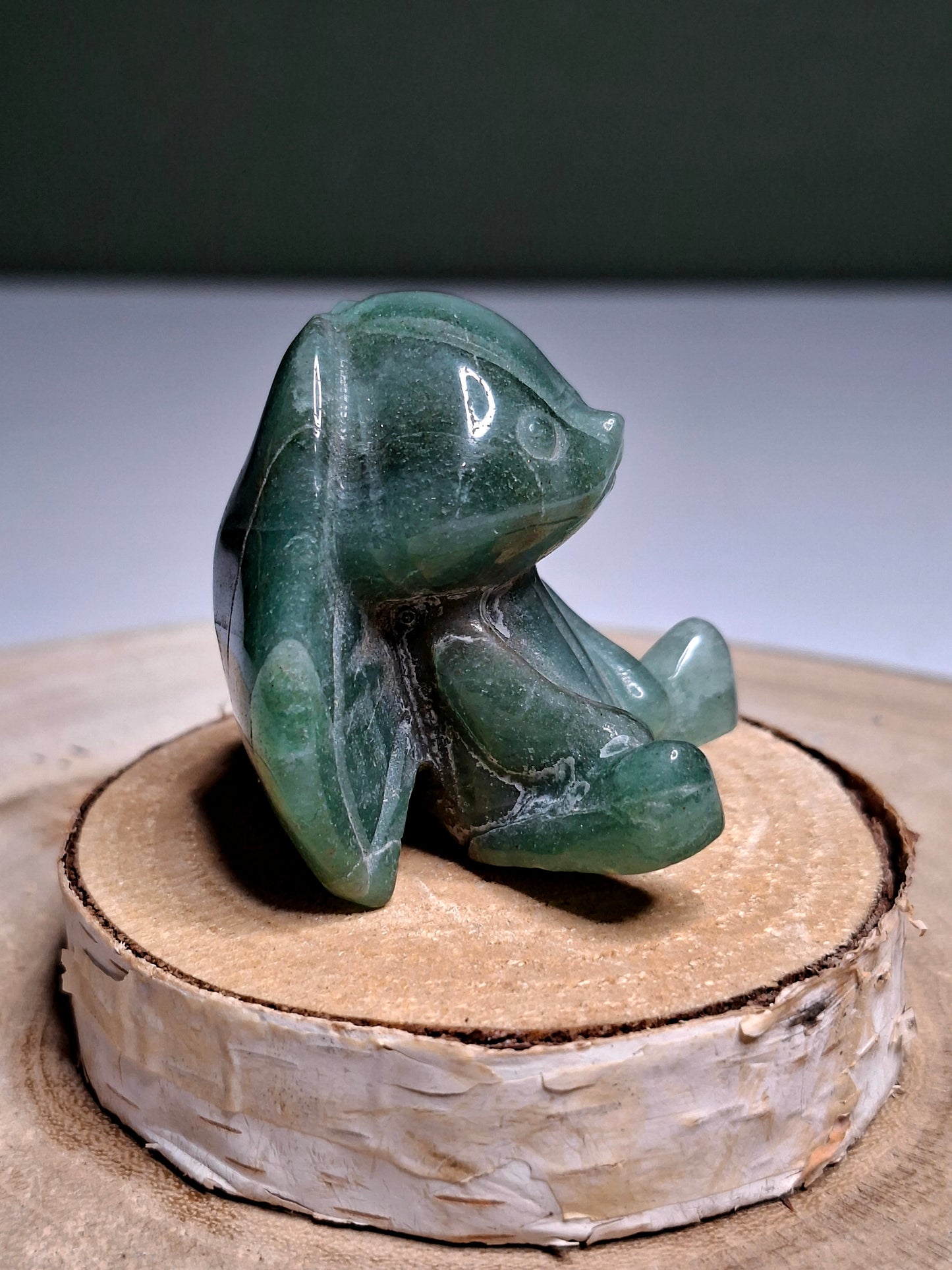 NOUVEAU - Lapin en aventurine verte
