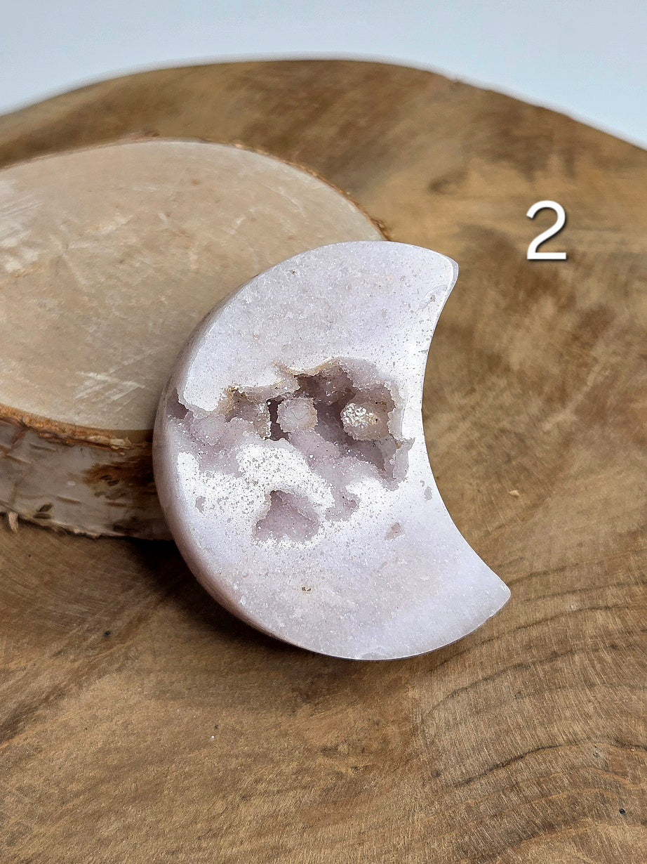 SOLDES -20% - Lune en amethyste rose