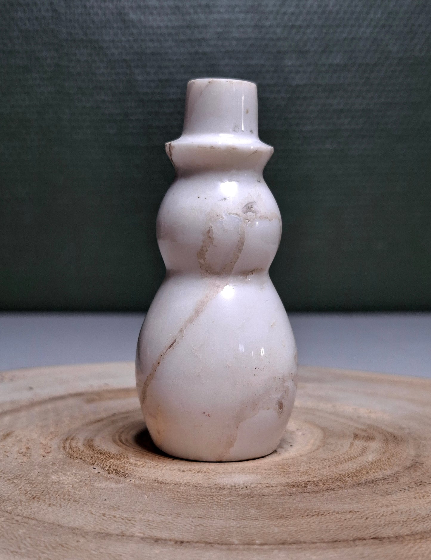 NOUVEAU - Bonhomme de neige en agate neige