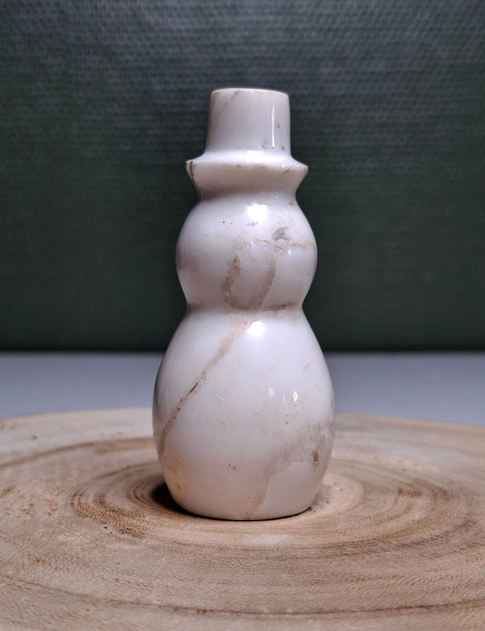 NOUVEAU - Bonhomme de neige en agate neige