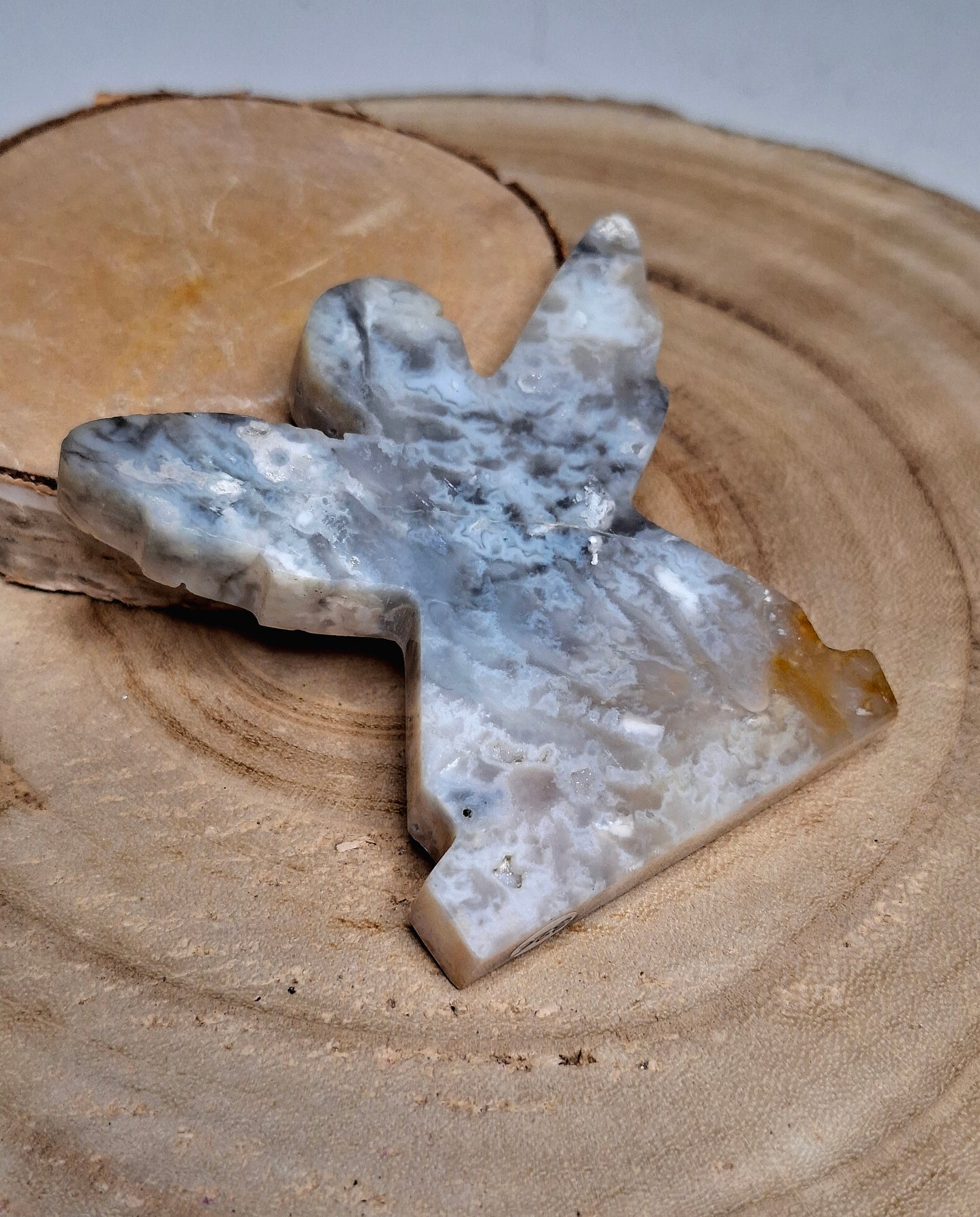 NOUVEAU - Ange en agate plume