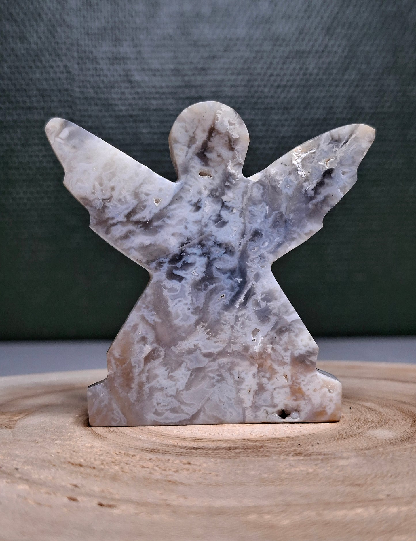 NOUVEAU - Ange en agate plume