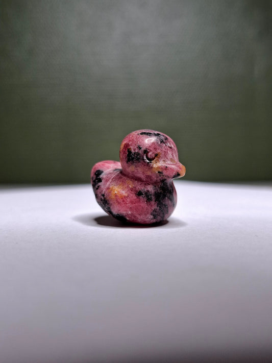 NOUVEAU - Canard en rhodonite