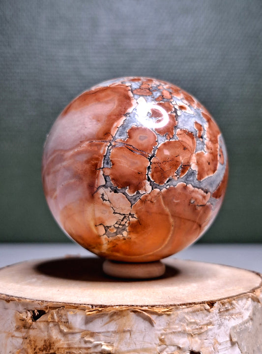 NOUVEAU - Sphère en jaspe maligano