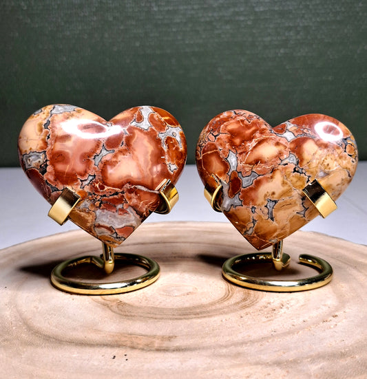 NOUVEAU - Cœur en jaspe maligano