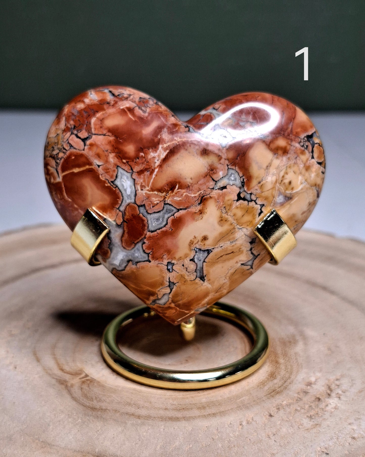 NOUVEAU - Cœur en jaspe maligano