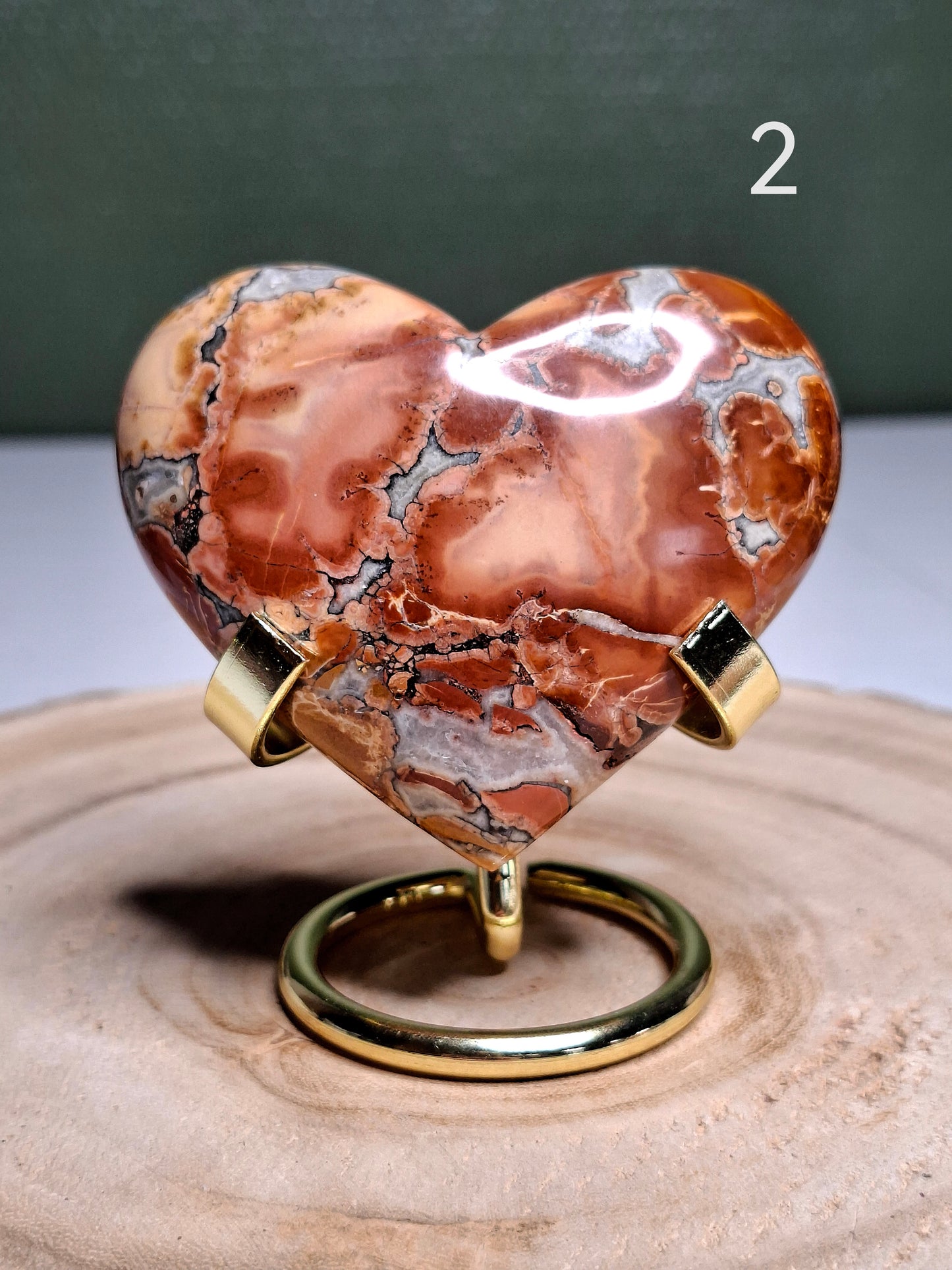 NOUVEAU - Cœur en jaspe maligano