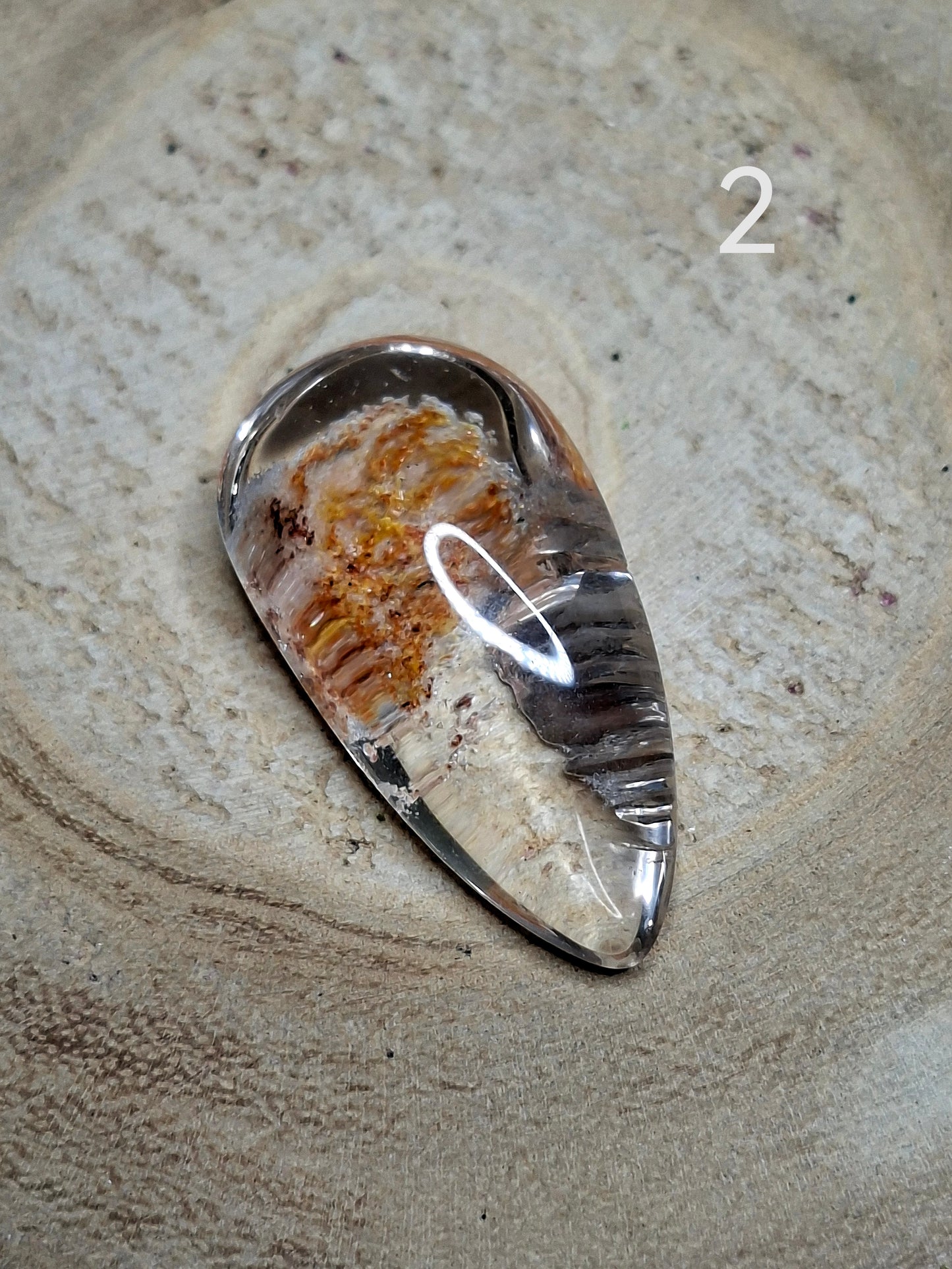 NOUVEAU - Goutte et rectangle en lodolite