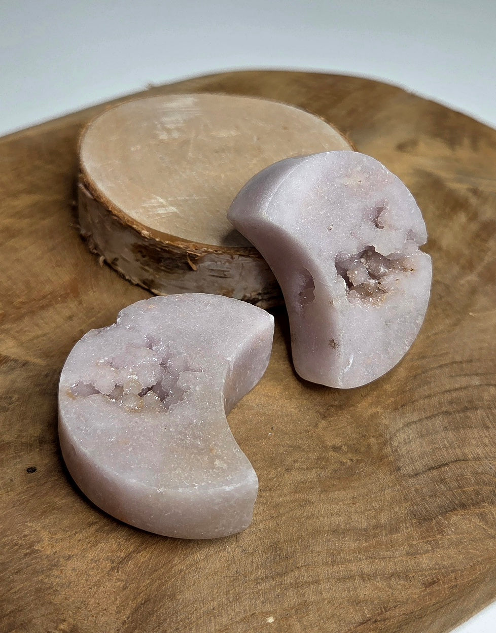 SOLDES -20% - Lune en amethyste rose