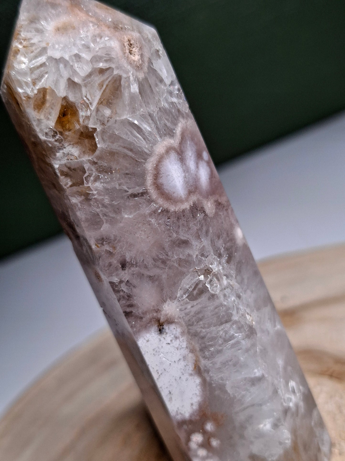 NOUVEAU - Tour en agate fleur