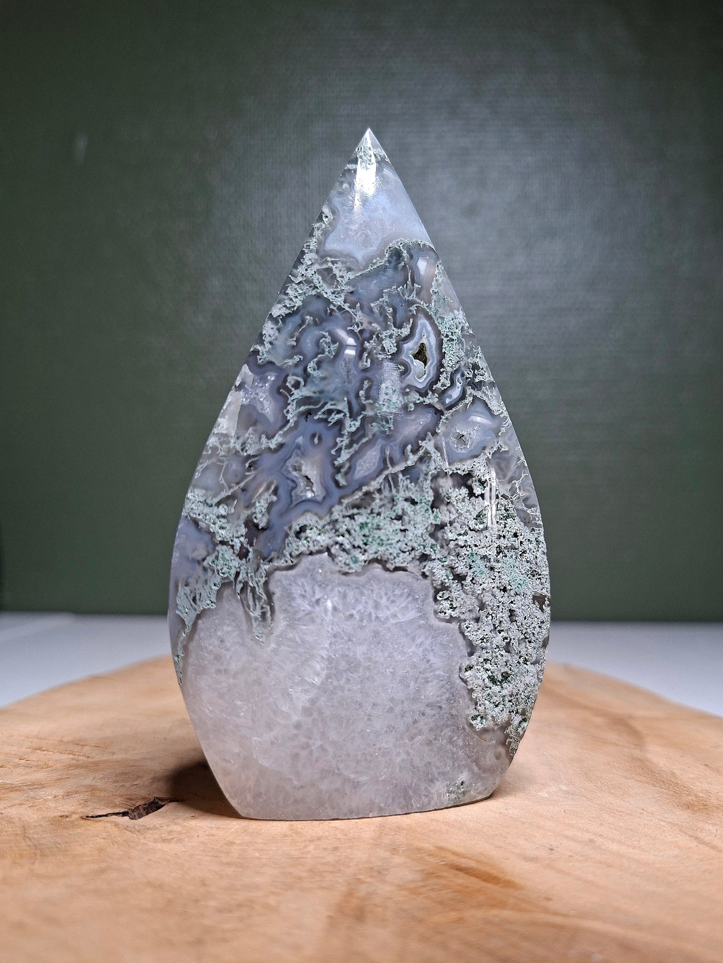 NOUVEAU - Flamme en agate mousse