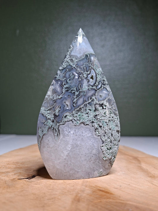 NOUVEAU - Flamme en agate mousse