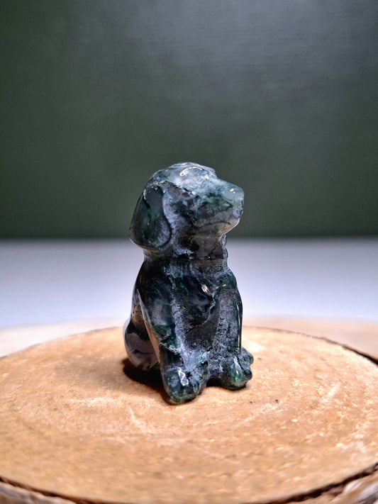 NOUVEAU - Chien en agate mousse