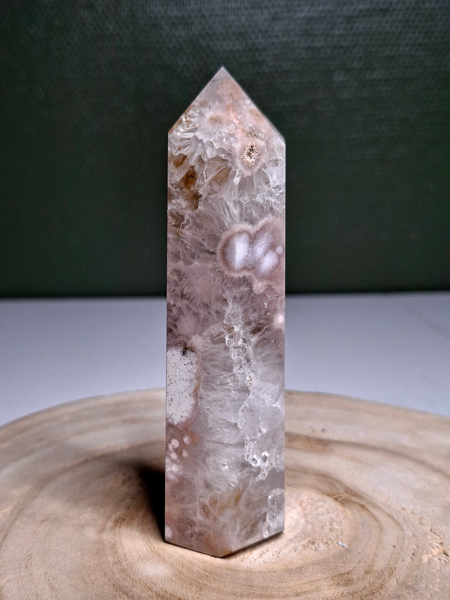 NOUVEAU - Tour en agate fleur