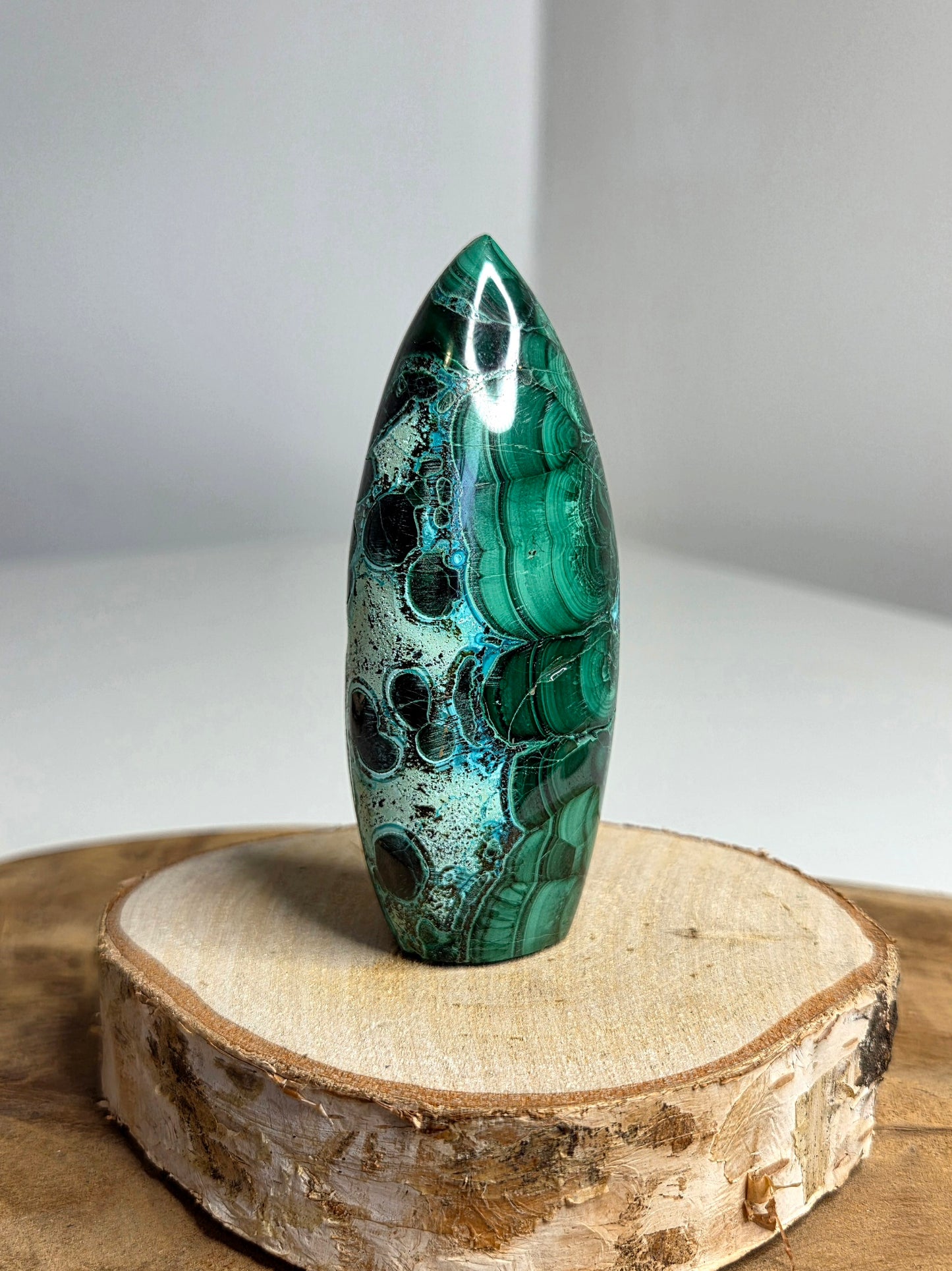 SOLDES -35% - Flamme en malachite chrysocolle