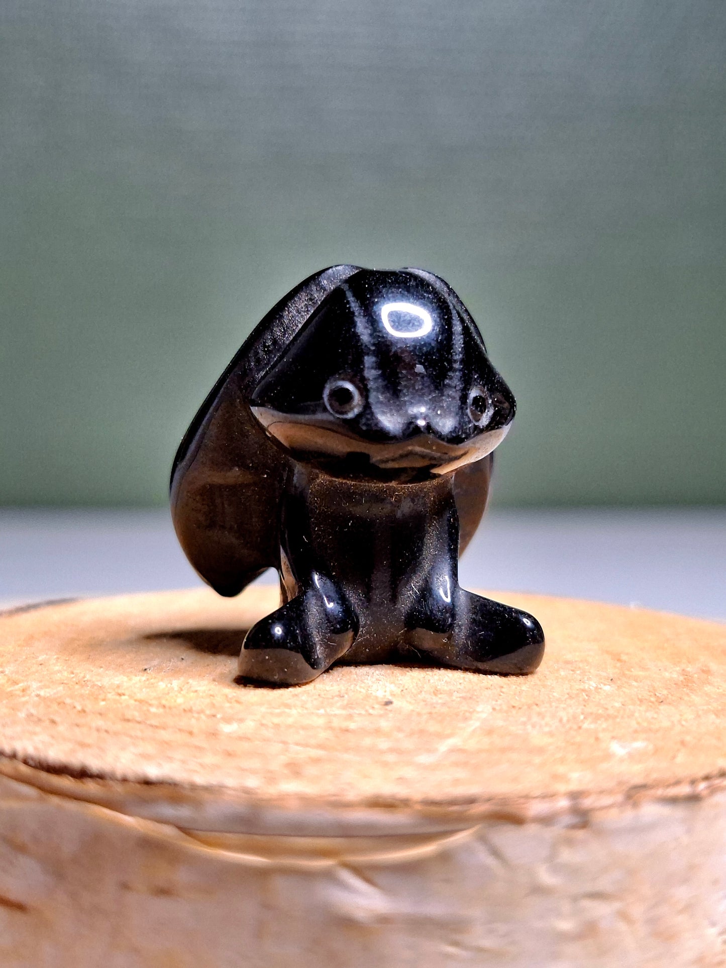 NOUVEAU - Lapin en obsidienne noire