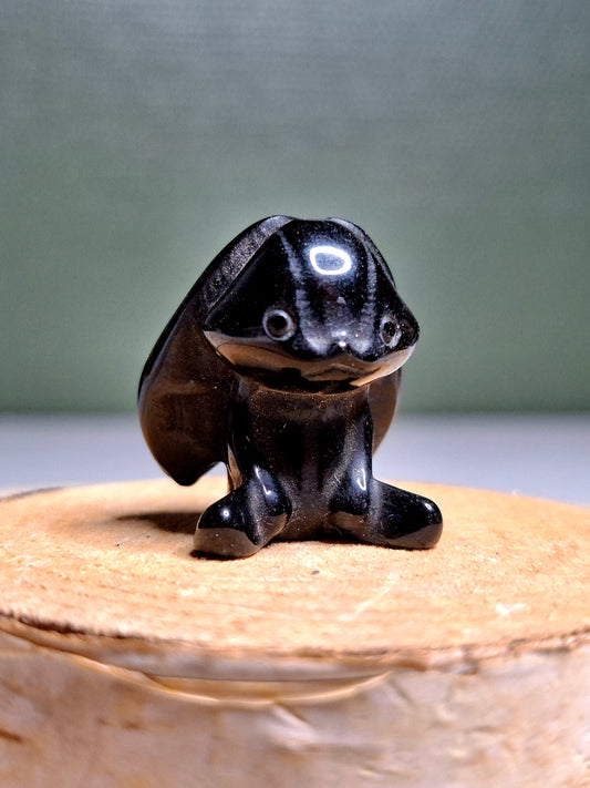 NOUVEAU - Lapin en obsidienne noire