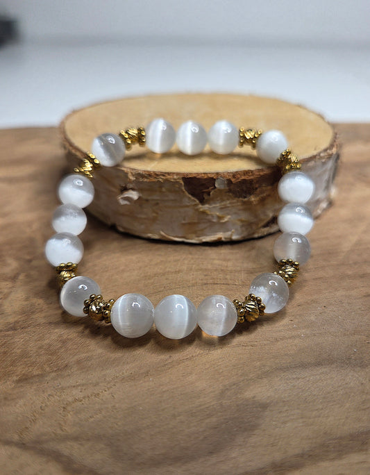 NOUVEAU - Bracelet en sélénite [PIÈCE UNIQUE]