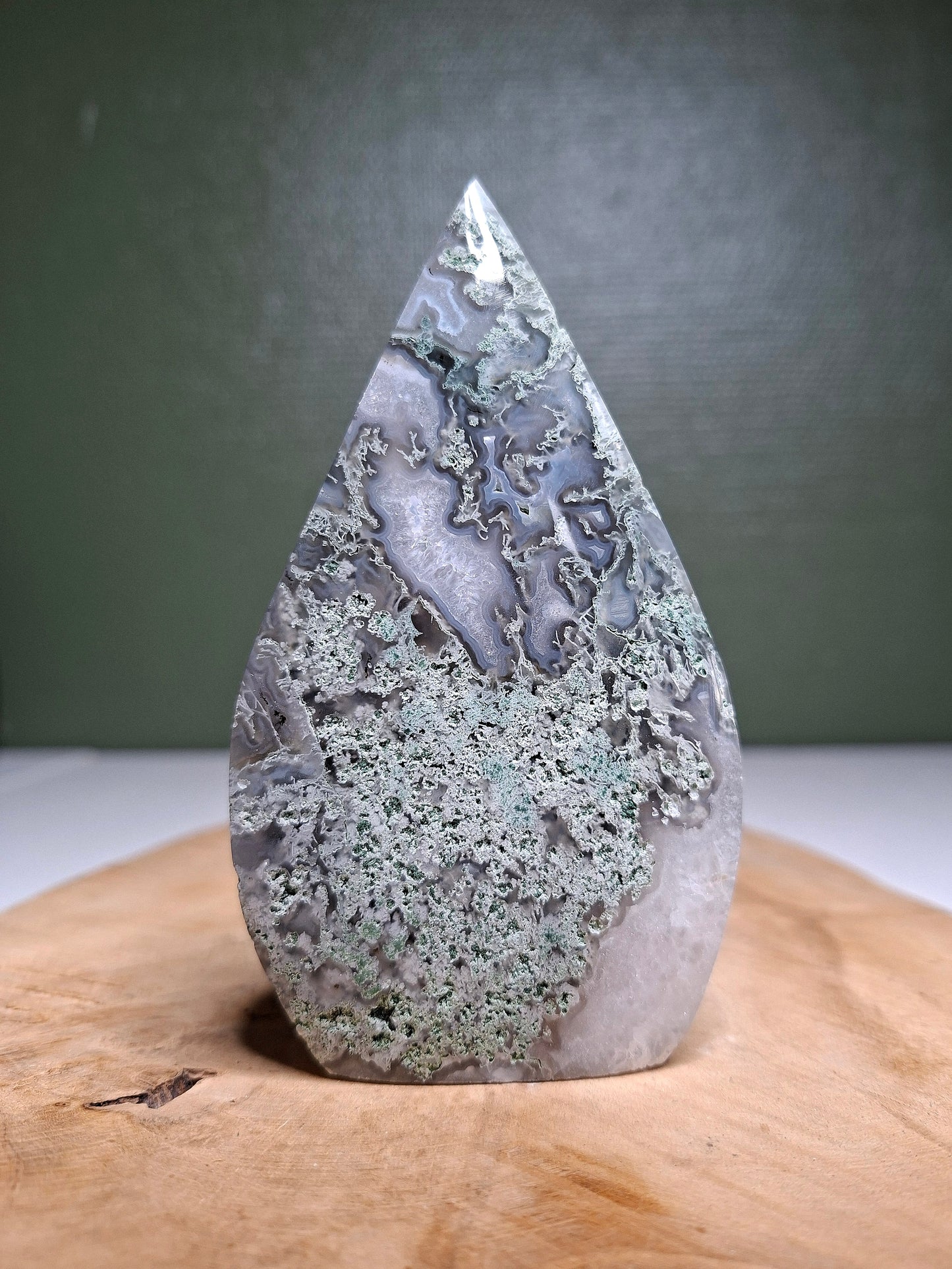 NOUVEAU - Flamme en agate mousse