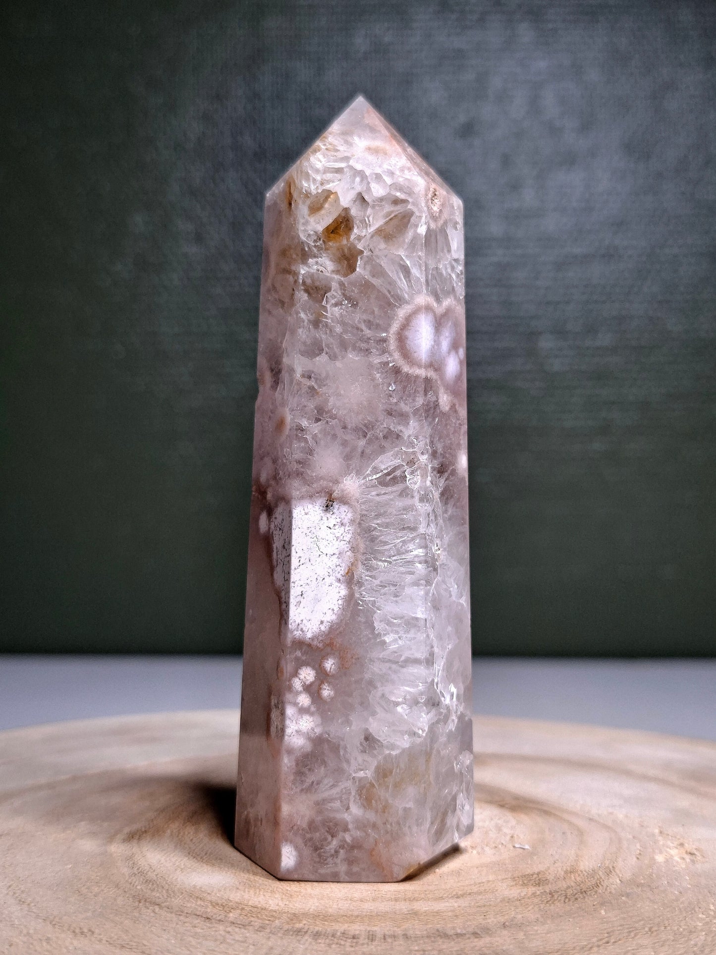 NOUVEAU - Tour en agate fleur