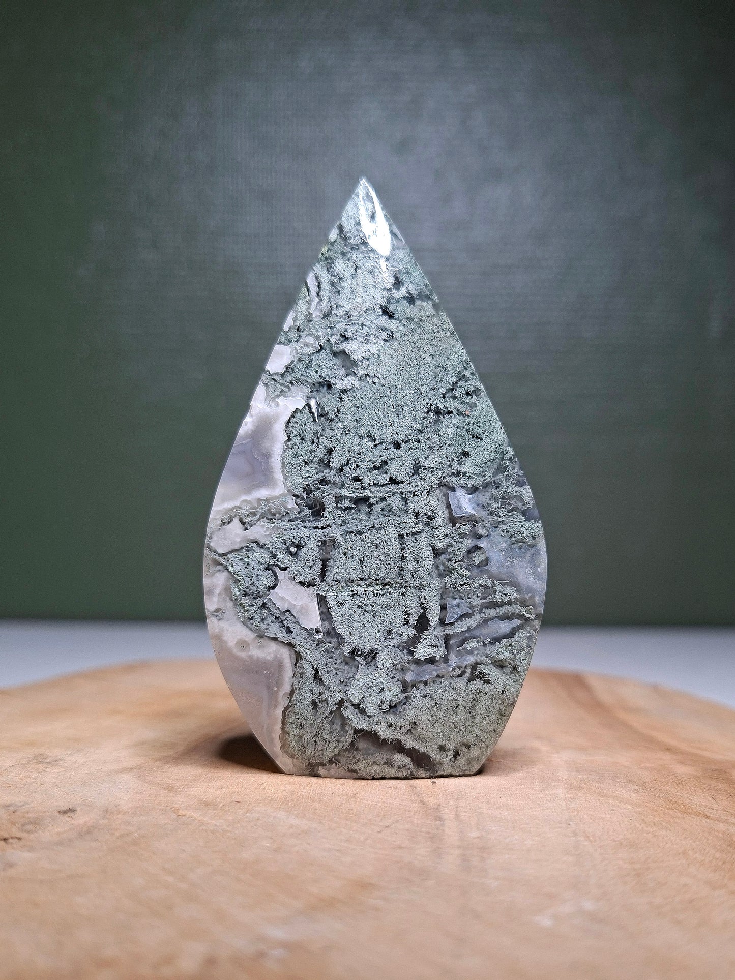 NOUVEAU - Flamme en agate mousse