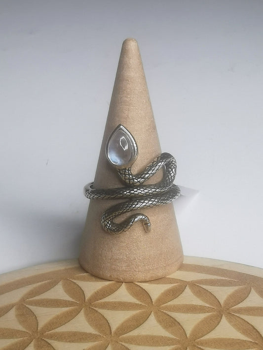 NOUVEAU - Bague en peristérite sur argent