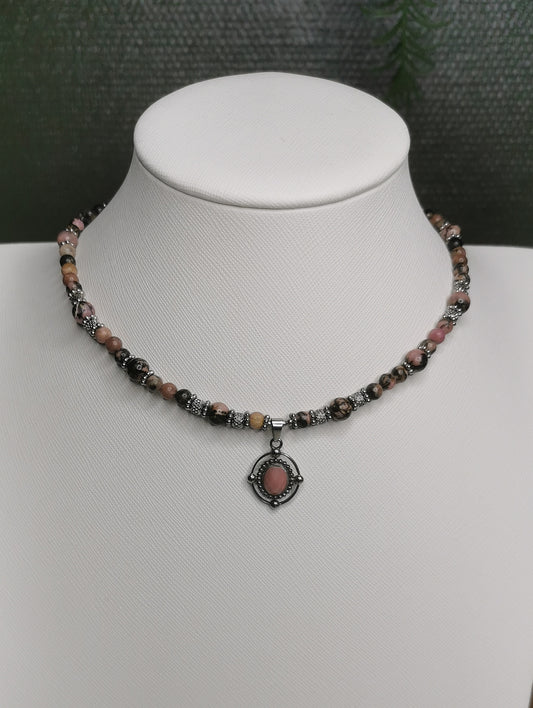 NOUVEAU - Collier en rhodonite [Pièce unique]